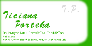 ticiana porteka business card